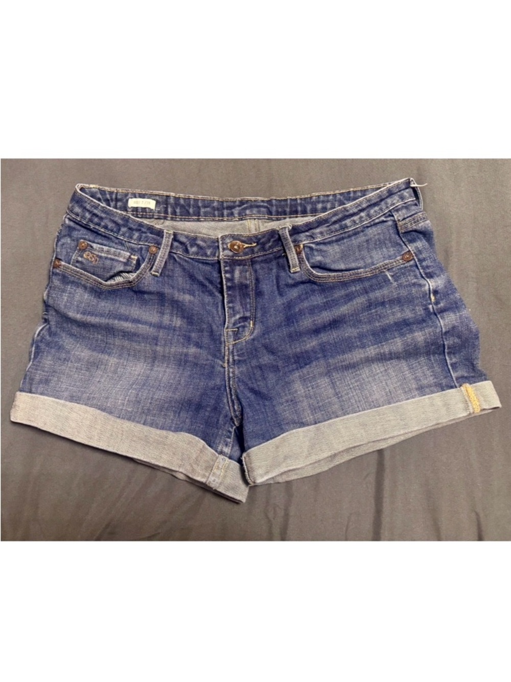 Quiksilver Rolled Hem Denim Shorts - Blue